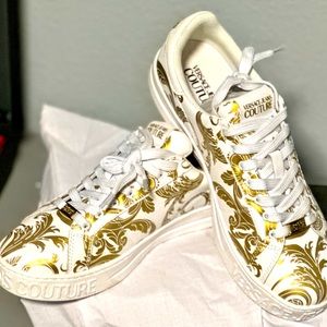 Versace Jeans Couture White/Gold Sneaker EU 44